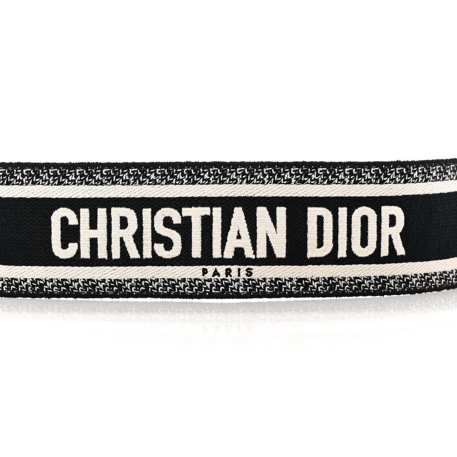 Christian Dior Canvas Embroidered Shoulder Strap Black Ultramatte 3 of 8
