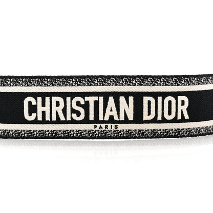 Christian Dior Canvas Embroidered Shoulder Strap Black Ultramatte 3 of 8