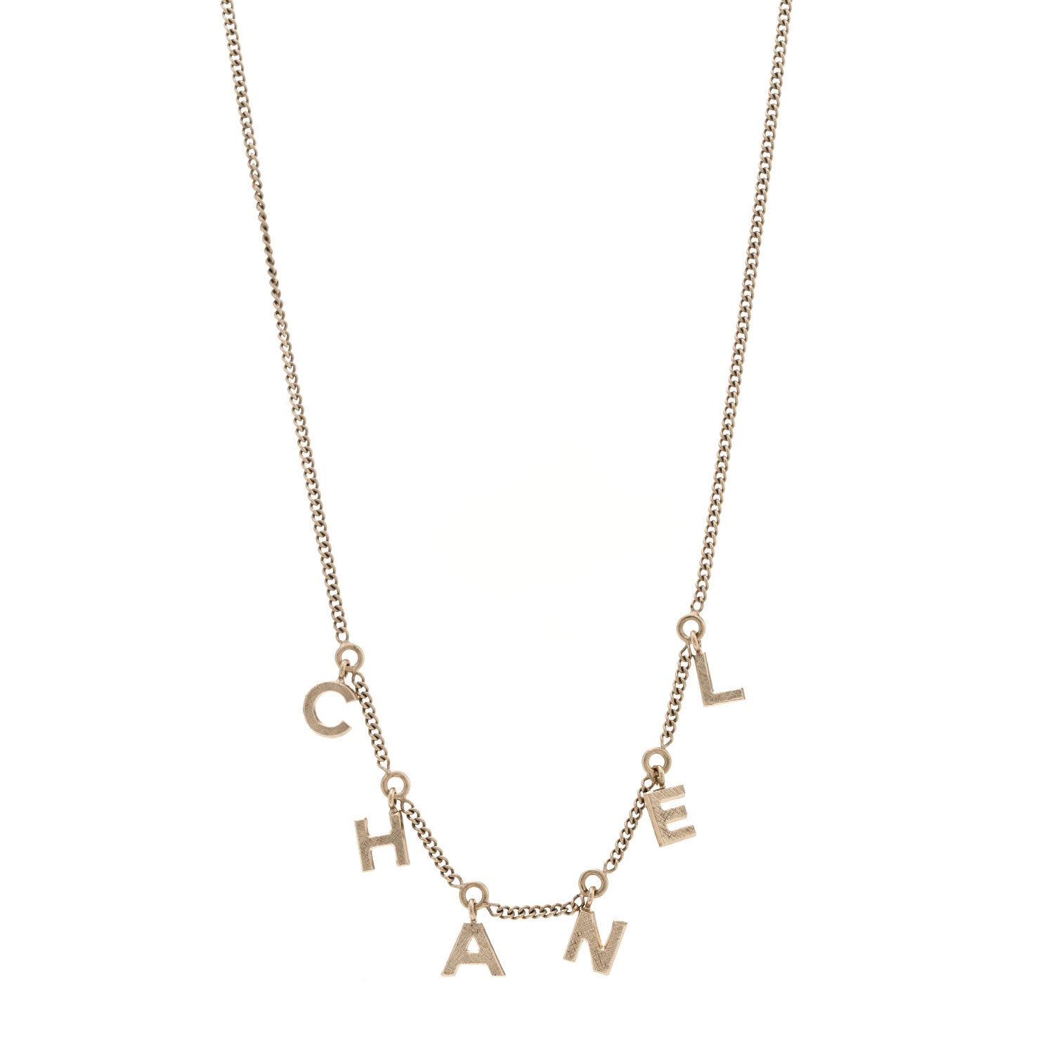 Chanel Logo Necklace Gold 1 of 4