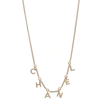 Chanel Logo Necklace Gold 1 of 4