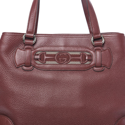 Gucci Calfskin Web Medium Dressage Tote Burgundy 11 of 11