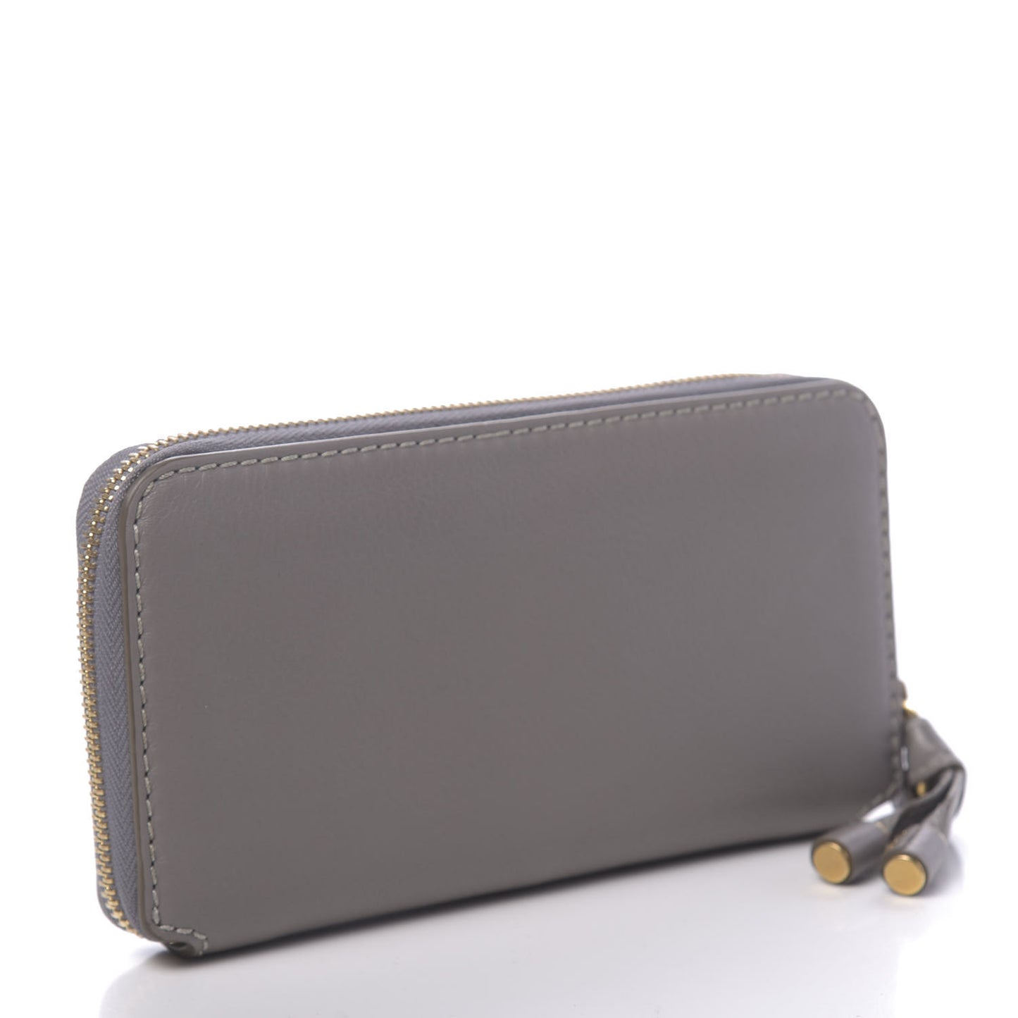 Calfskin Marcie Long Zip Around Wallet Cashmere Grey