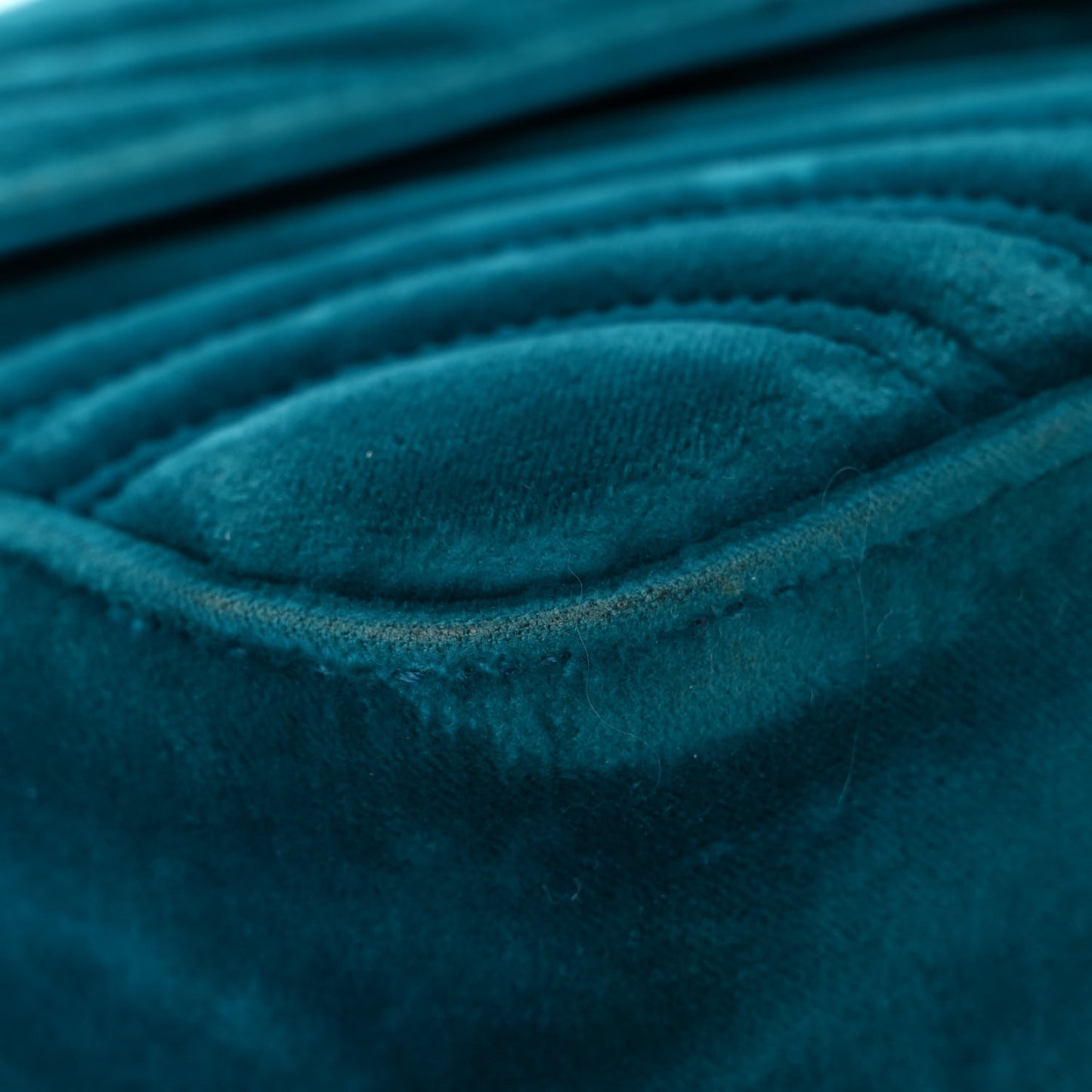 Velvet Matelasse Small GG Marmont Shoulder Bag Pavone Cyan