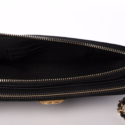 Chanel Caviar Quilted Small Boy Clutch With Chain Black 4 of 13