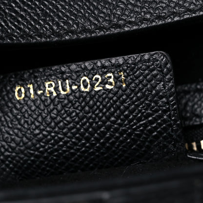 Christian Dior Grained Calfskin Saddle Bag Black 7 of 13