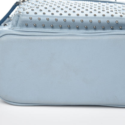 MCM Calfskin Stud X-Mini Stark Bebe Boo Backpack Sky Blue 8 of 11