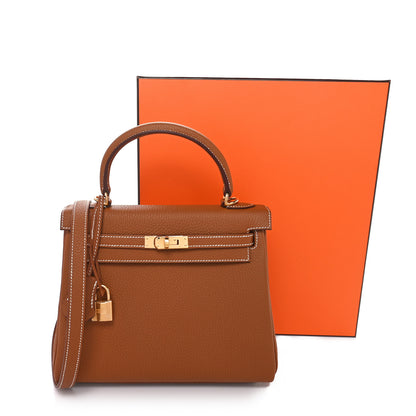 Hermes Togo Kelly Retourne 25 Gold 11 of 11