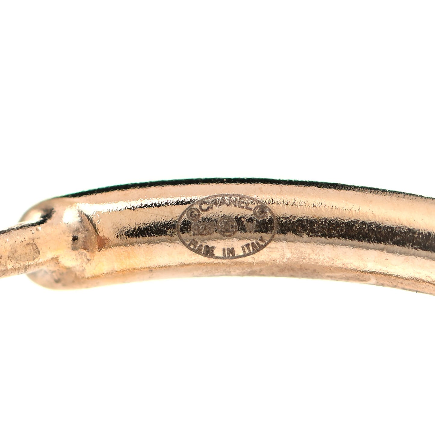 Crystal High Society CC Hoop Earrings Gold