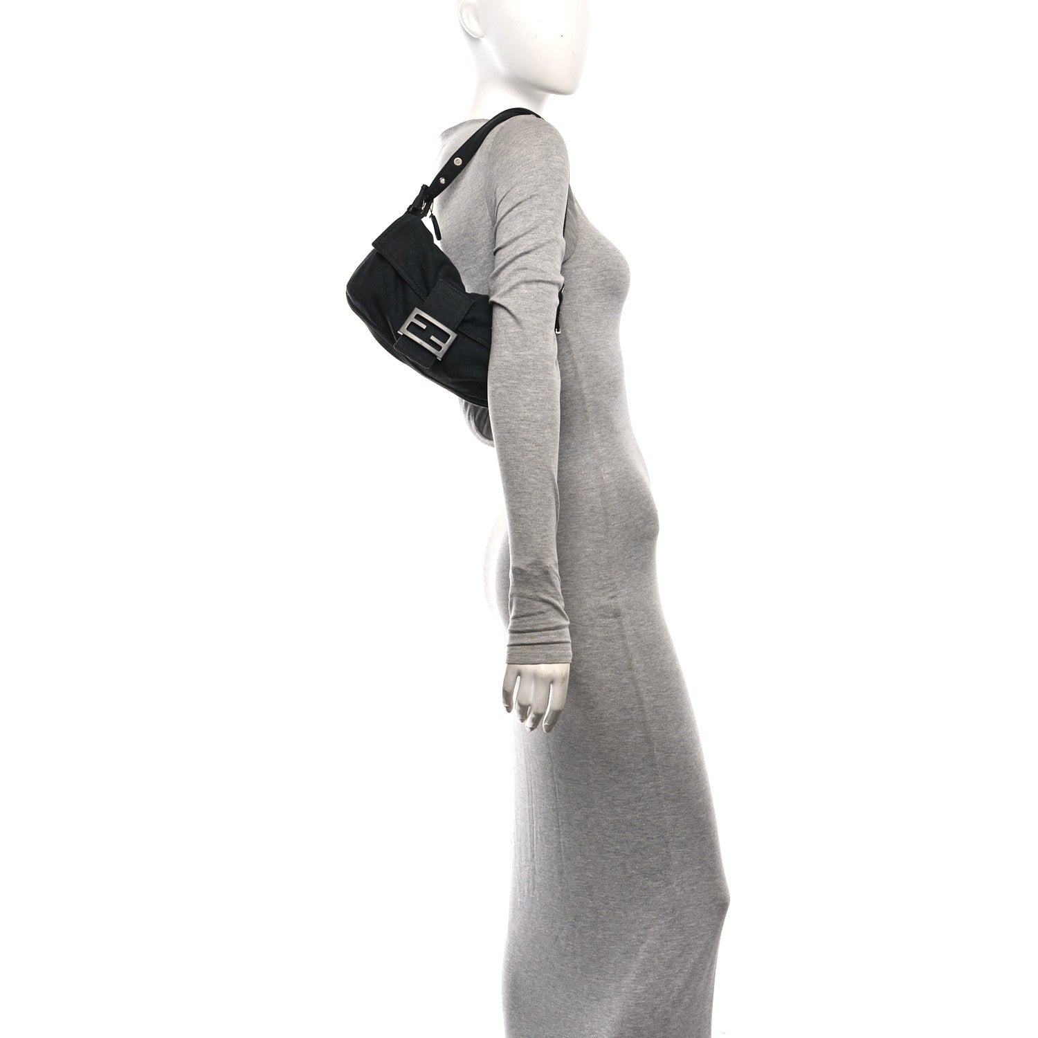 Fendi Jersey Baguette Grey 2 of 11