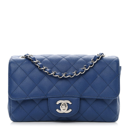 Chanel Caviar Quilted Mini Rectangular Flap Blue 1 of 11