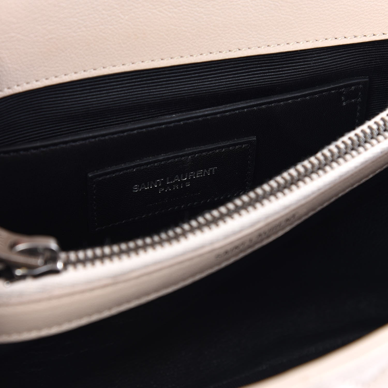 Saint Laurent Sheepskin Matelasse Chevron Monogram Medium College Bag Rose Antic 7 of 10