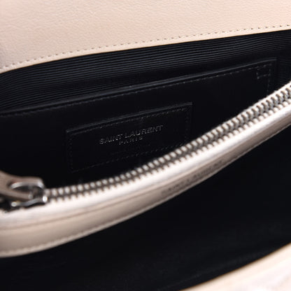 Saint Laurent Sheepskin Matelasse Chevron Monogram Medium College Bag Rose Antic 7 of 10