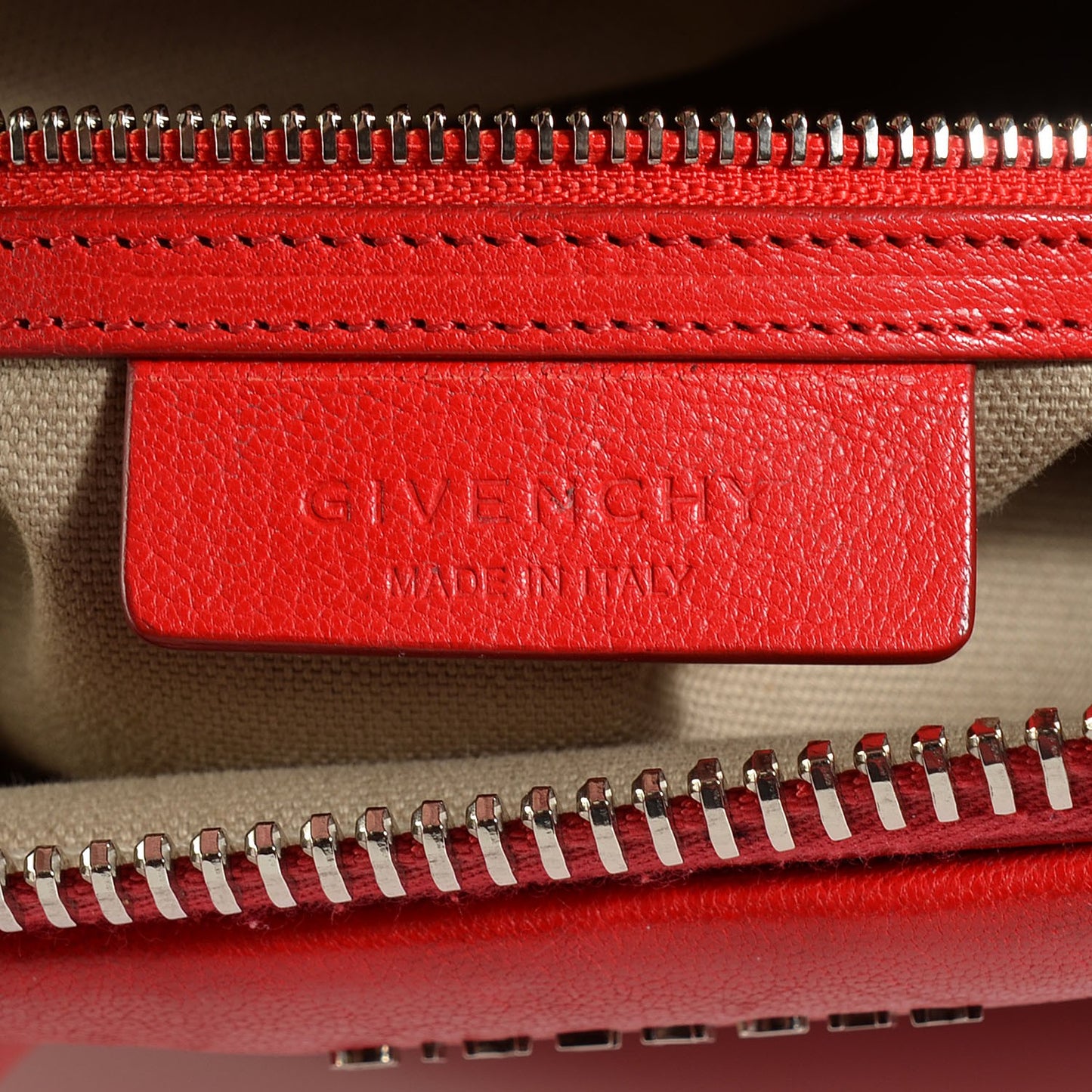 Sugar Goatskin Small Antigona Duffel Red
