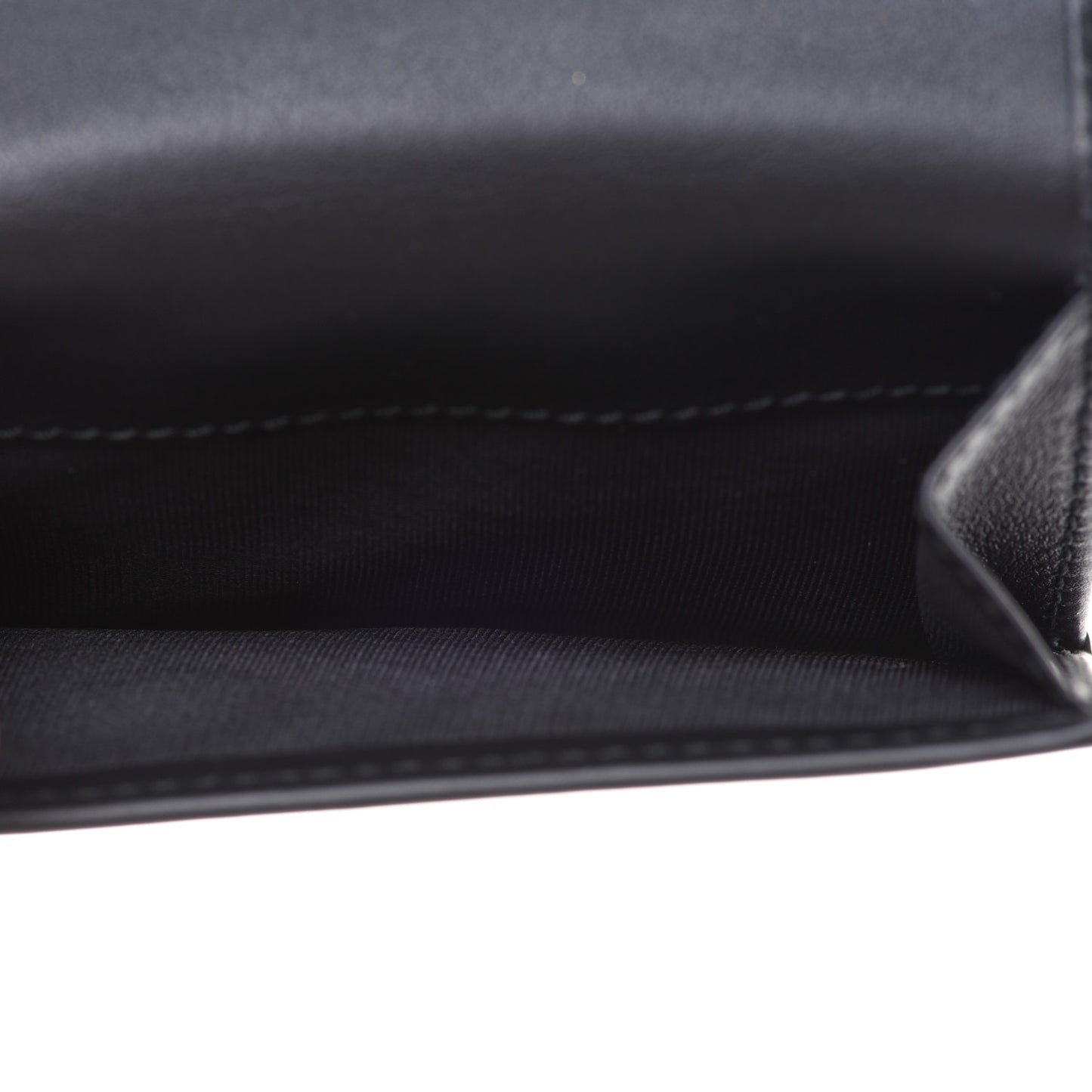 Calfskin Swarovski Crystal Mini GG Sparkling French Flap Wallet Black