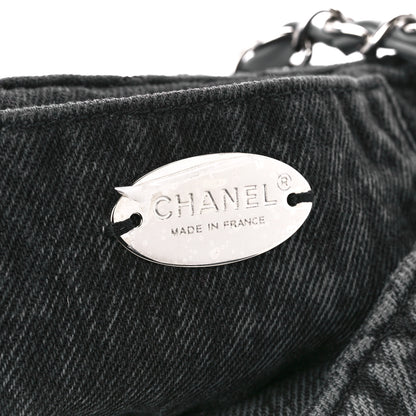 Chanel Washed Denim Quilted Small Denimpression Flap Grey Black 7 of 11