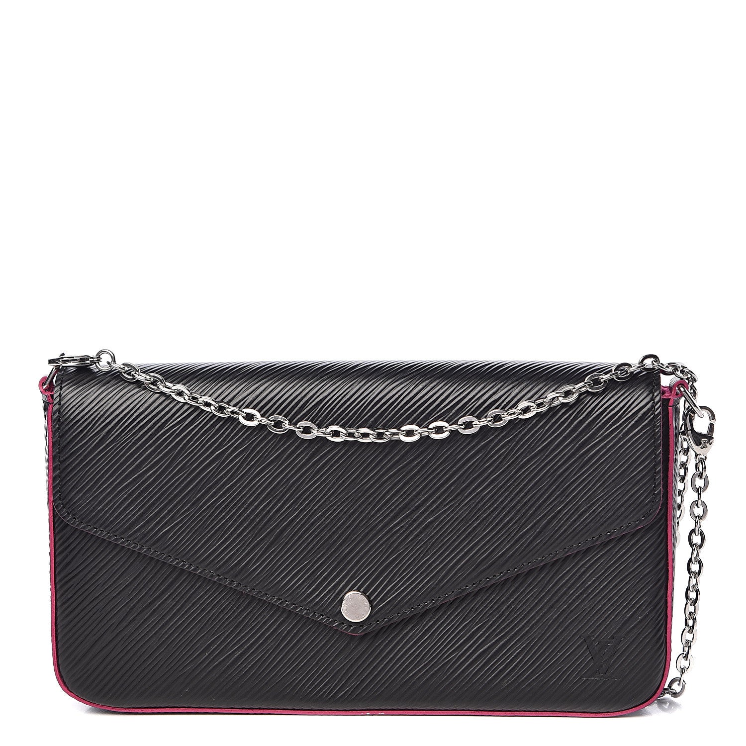 Louis Vuitton Epi Pochette Felicie Black Hot Pink 1 of 13