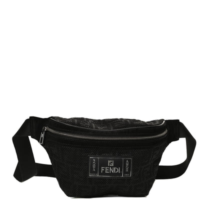 Fendi Neoprene FF Perforated Belt Bag Black 1 of 10