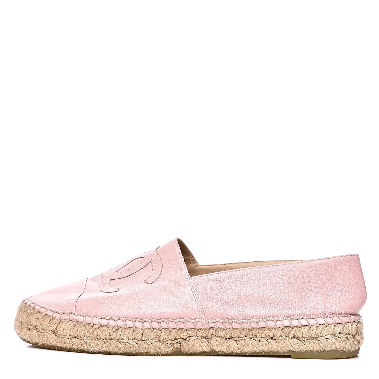 Lambskin CC Espadrilles 39 Light Pink