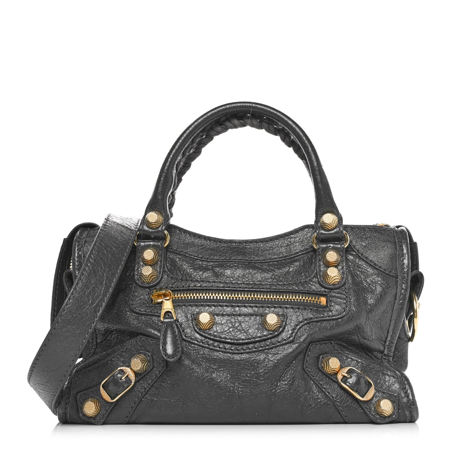 Agneau Giant 12 Gold Hardware Mini City Gris Fossile