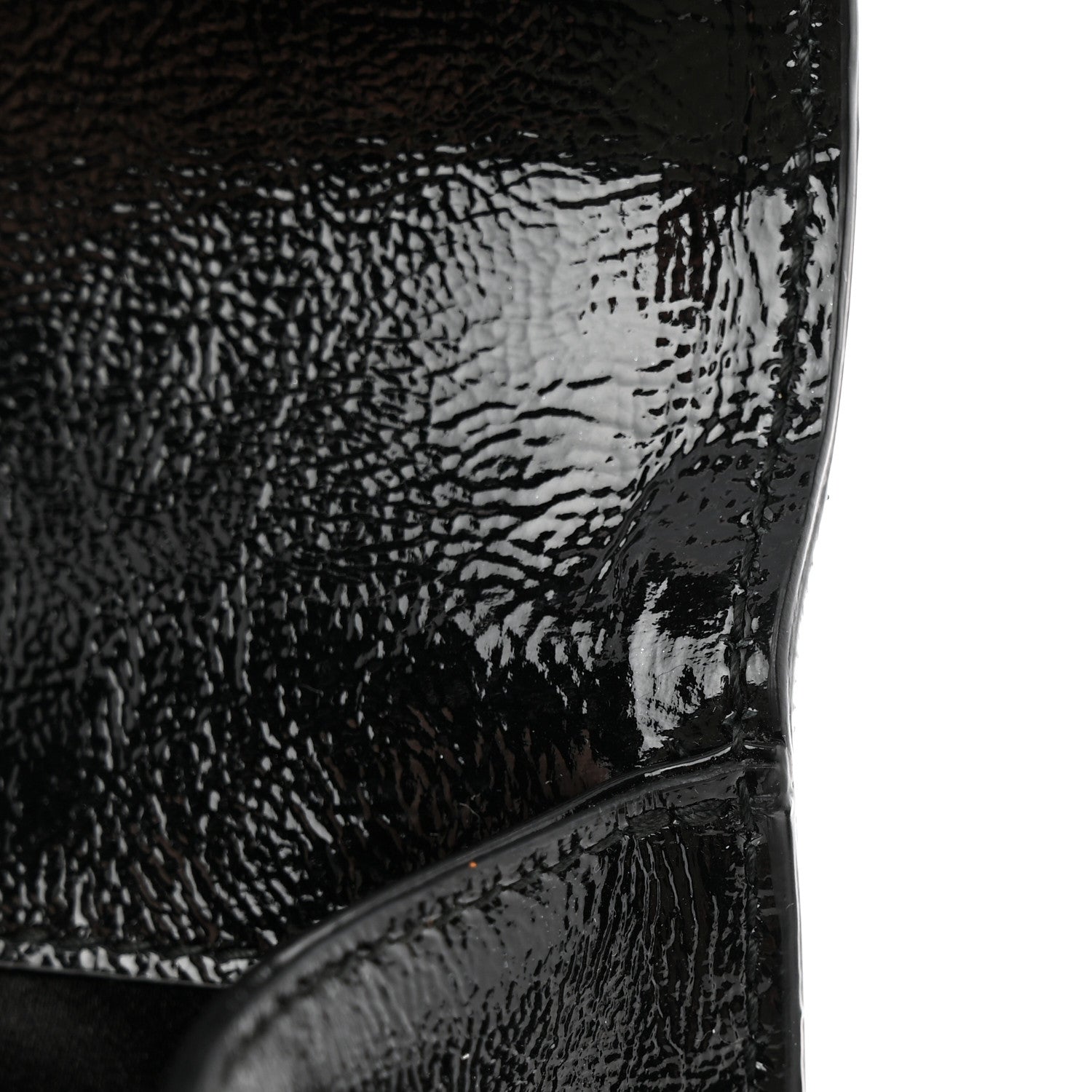 Saint Laurent Textured Patent Monogram Large Belle De Jour Clutch Black 8 of 9