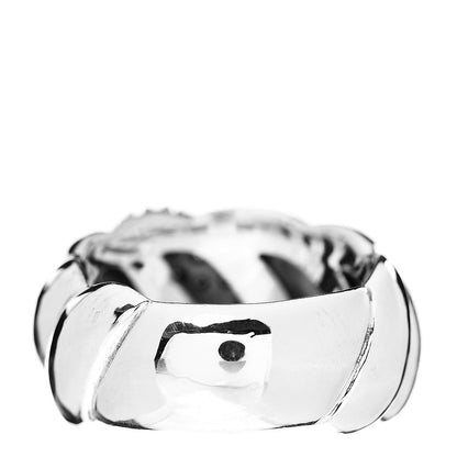 David Yurman Sterling Silver Diamond Sculpted Cable Ring 51 5.75 3 of 4