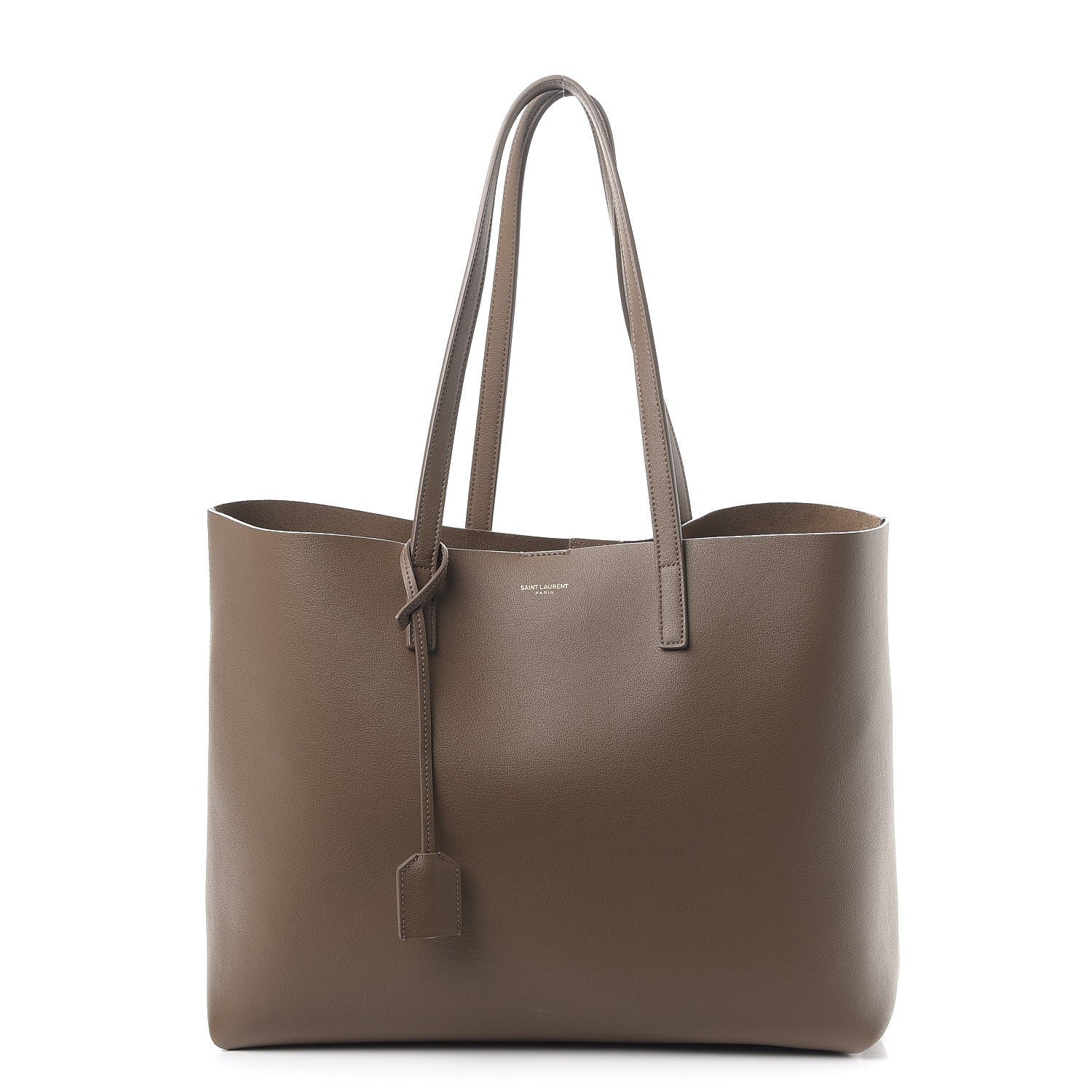 Saint Laurent Calfskin Large Shopping Tote Taupe 1 of 14