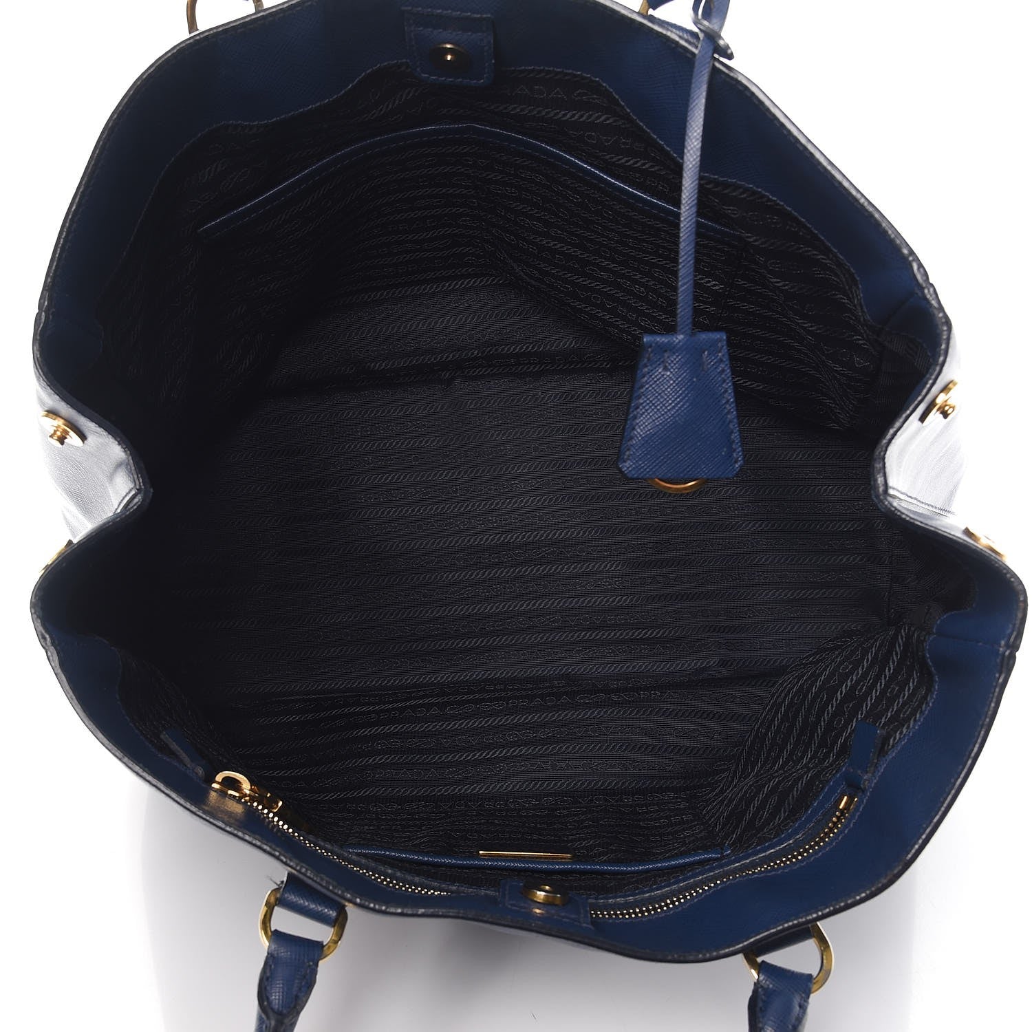 Prada Saffiano Lux Large Tote Bluette 5 of 24