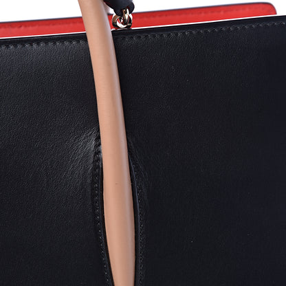Christian Louboutin Calfskin Patent Leopard Spiked Large Paloma Black 13 of 16