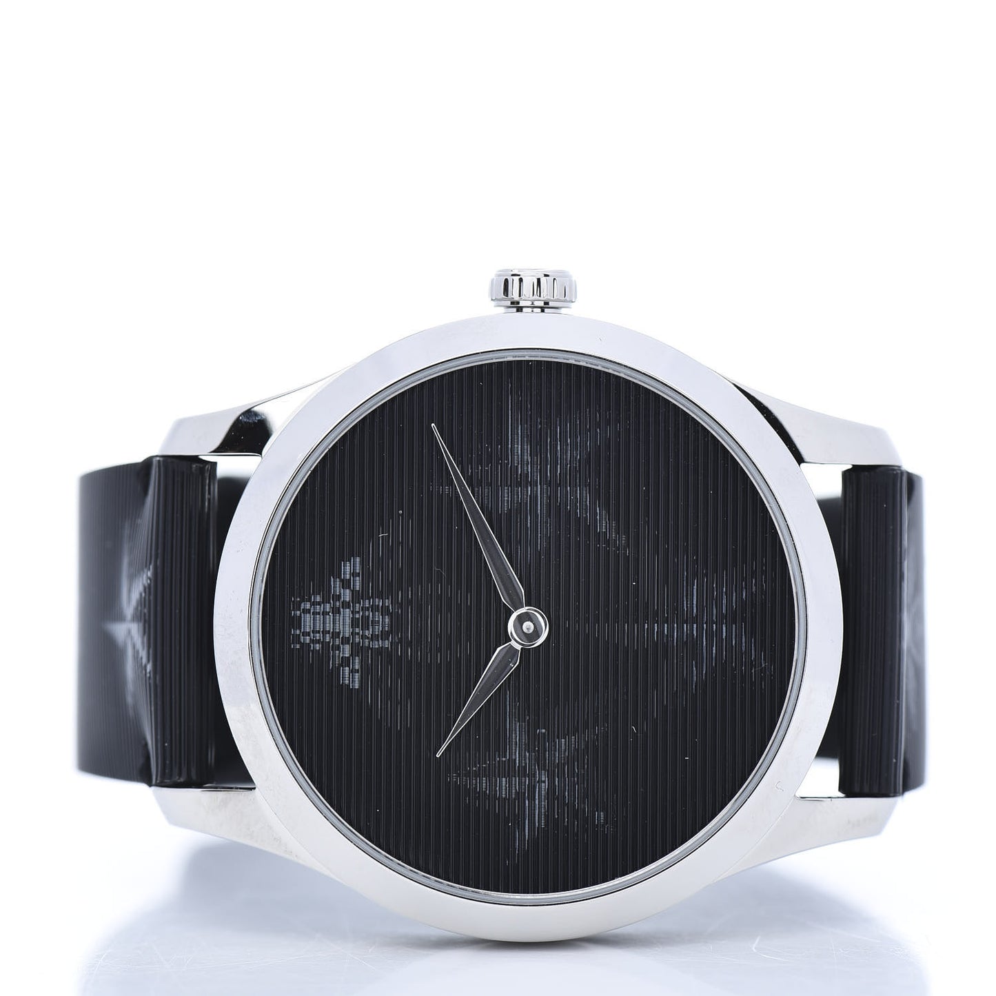 Stainless Steel Calfskin 38mm G-Timeless Bee Star Hologram Quartz Watch Black