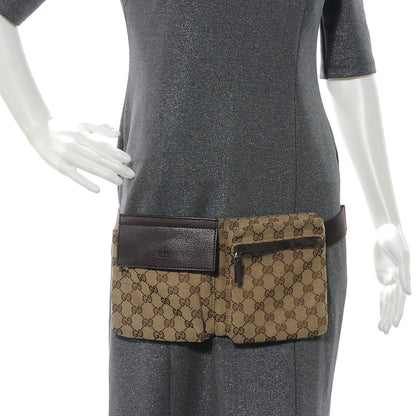 Gucci GG Monogram Web Double Pocket Belt Bag Ebony 2 of 7