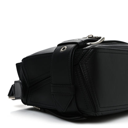 Loewe Shiny Calfskin Small Puzzle Biker Bag Black 8 of 9