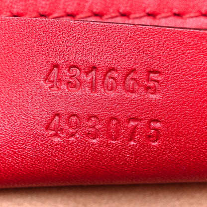 Gucci Calfskin Medium Sylvie Top Handle Bag Hibiscus Red 7 of 21