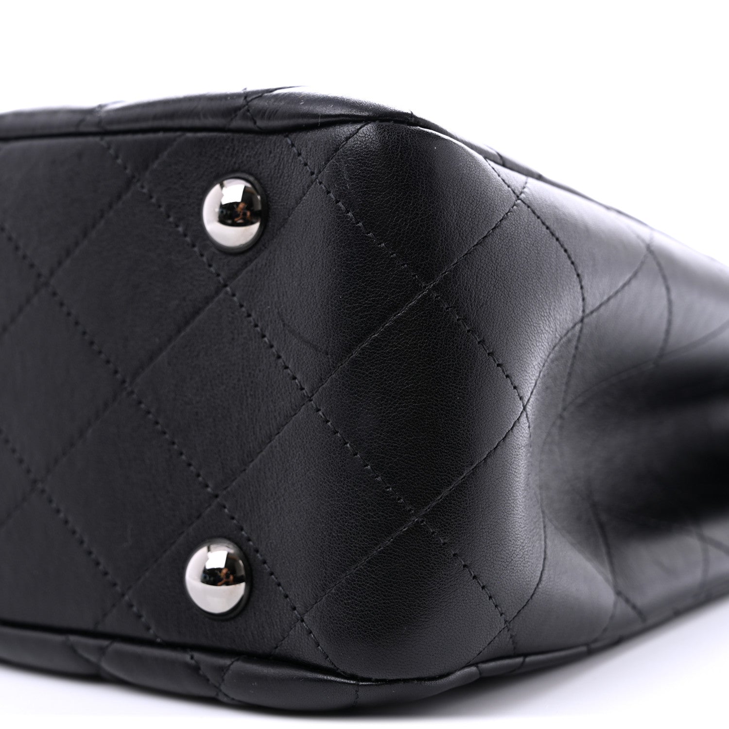Chanel Lambskin Quilted Front Flap Tote Black 10 of 11