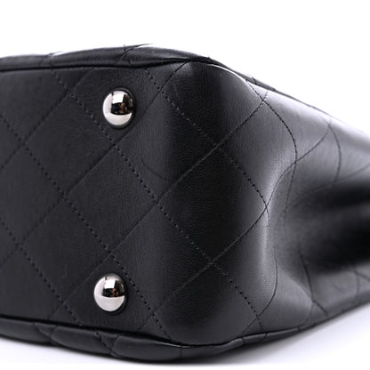 Chanel Lambskin Quilted Front Flap Tote Black 10 of 11