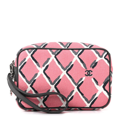 Chanel Canvas Airline Cosmetic Case Pink 1 of 9