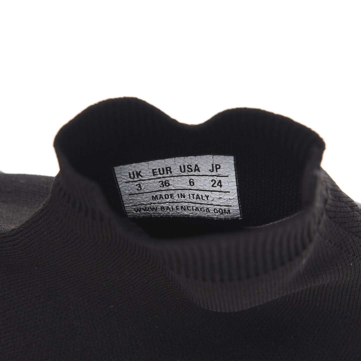 Neoprene Knit Womens Speed Sneakers 36 Black