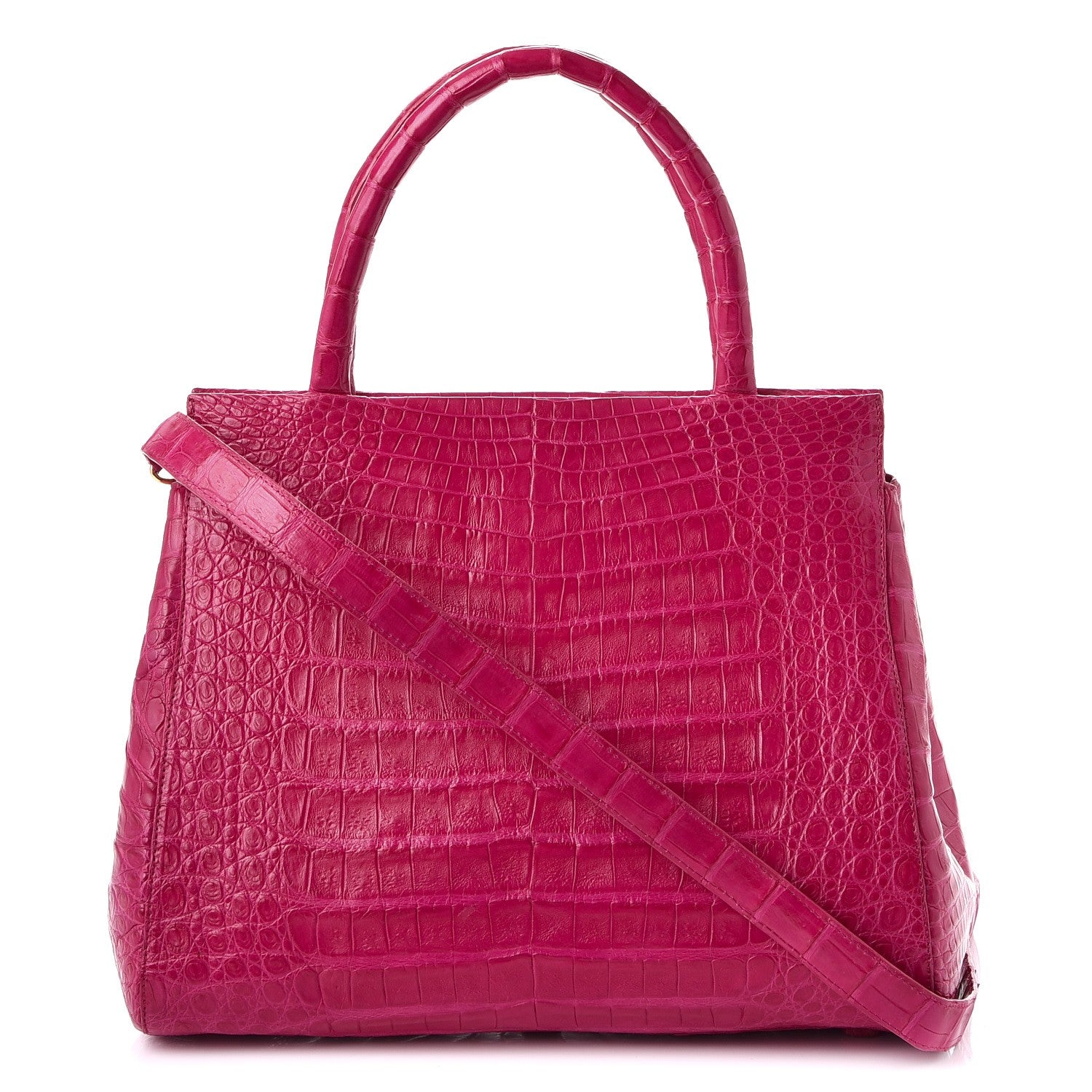 Nancy Gonzalez Crocodile Medium Satchel Fuchsia 1 of 8