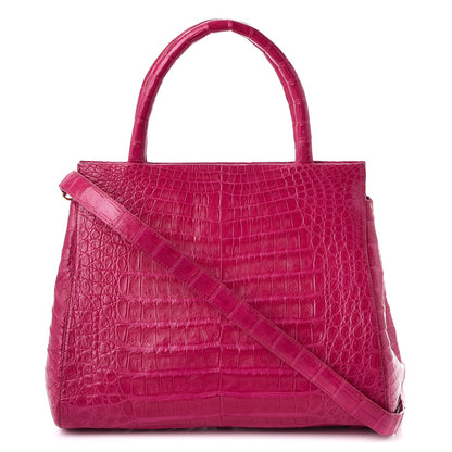 Nancy Gonzalez Crocodile Medium Satchel Fuchsia 1 of 8