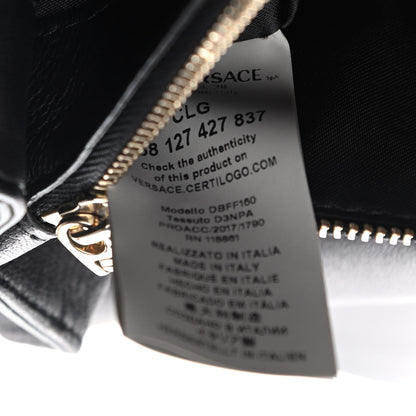 Versace Nappa Palazzo Quilted Shoulder Bag Black 10 of 11