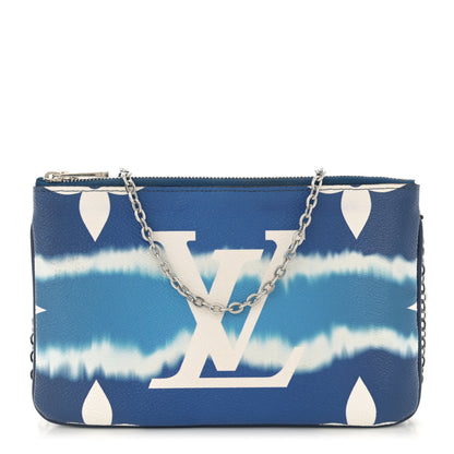 Louis Vuitton Monogram Giant Escale Double Zip Pochette Blue 1 of 11