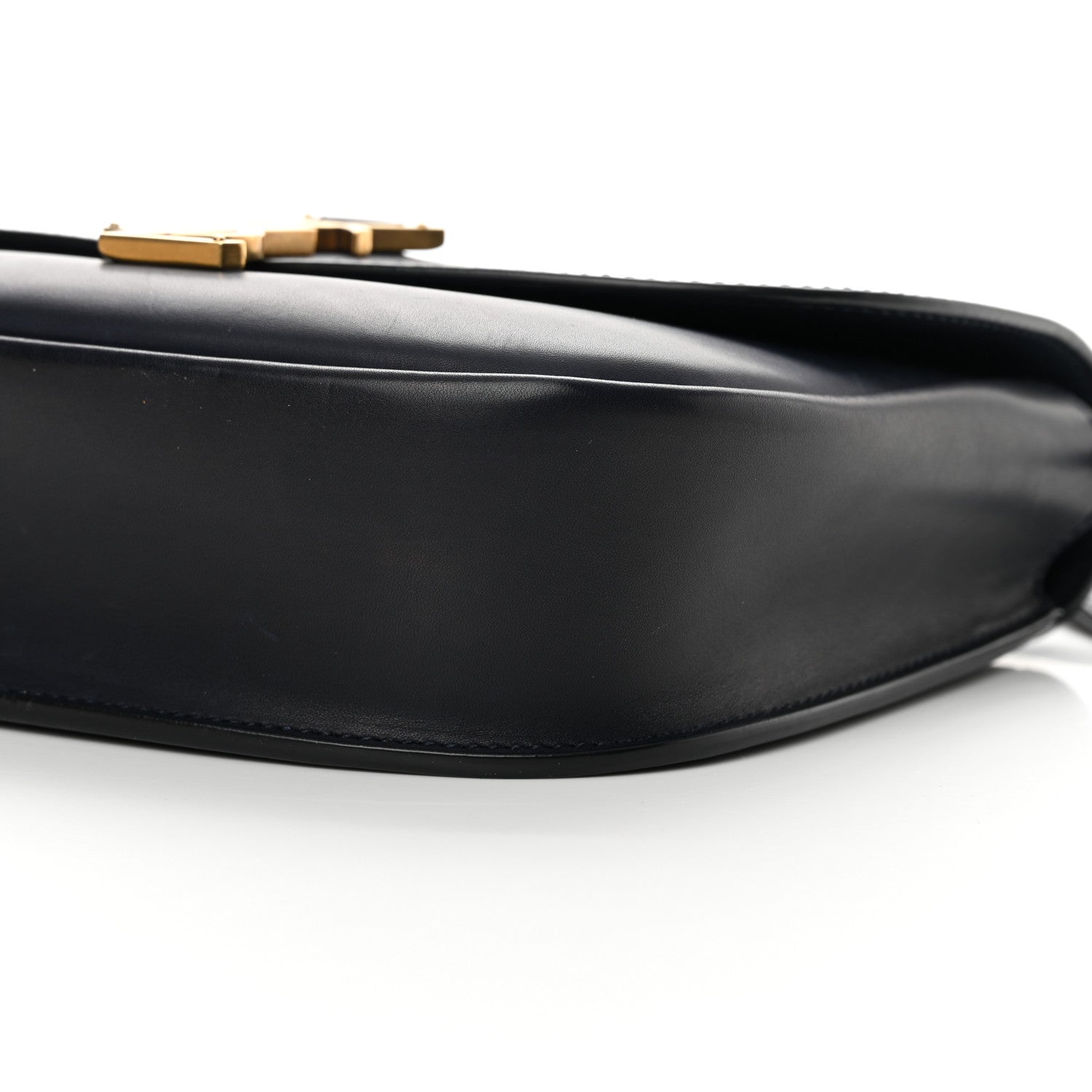 Saint Laurent Smooth Calfskin Monogram Medium Kaia Satchel Deep Marine 10 of 17