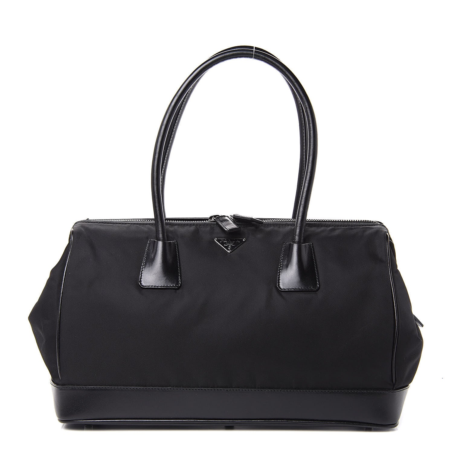 Prada Tessuto Nylon Soft Calf Bowler Black 1 of 13