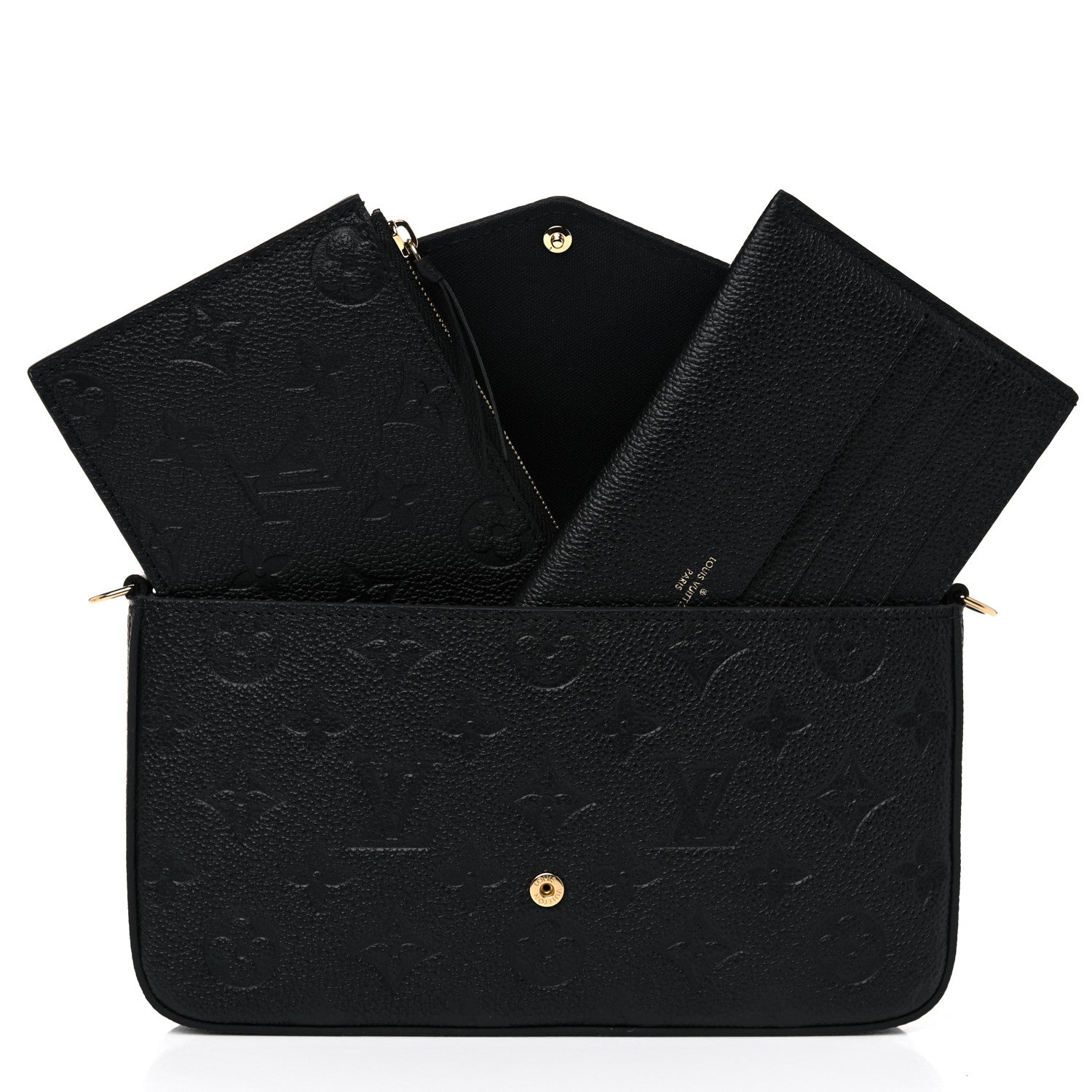 Louis Vuitton Empreinte Pochette Felicie Chain Wallet Black 9 of 9