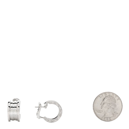 Bulgari 18K White Gold B.Zero1 Hoop Earrings 2 of 5