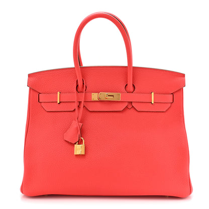 Hermes Taurillon Clemence BIRKIN 35 Rose Jaipur 1 of 14