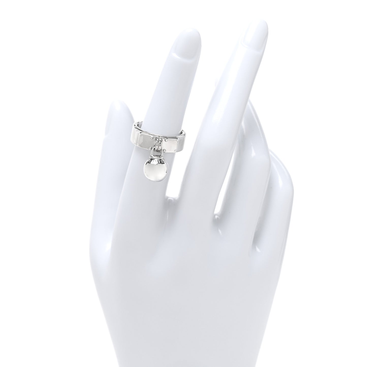 Sterling Silver HardWear Ball Dangle Ring 52 6