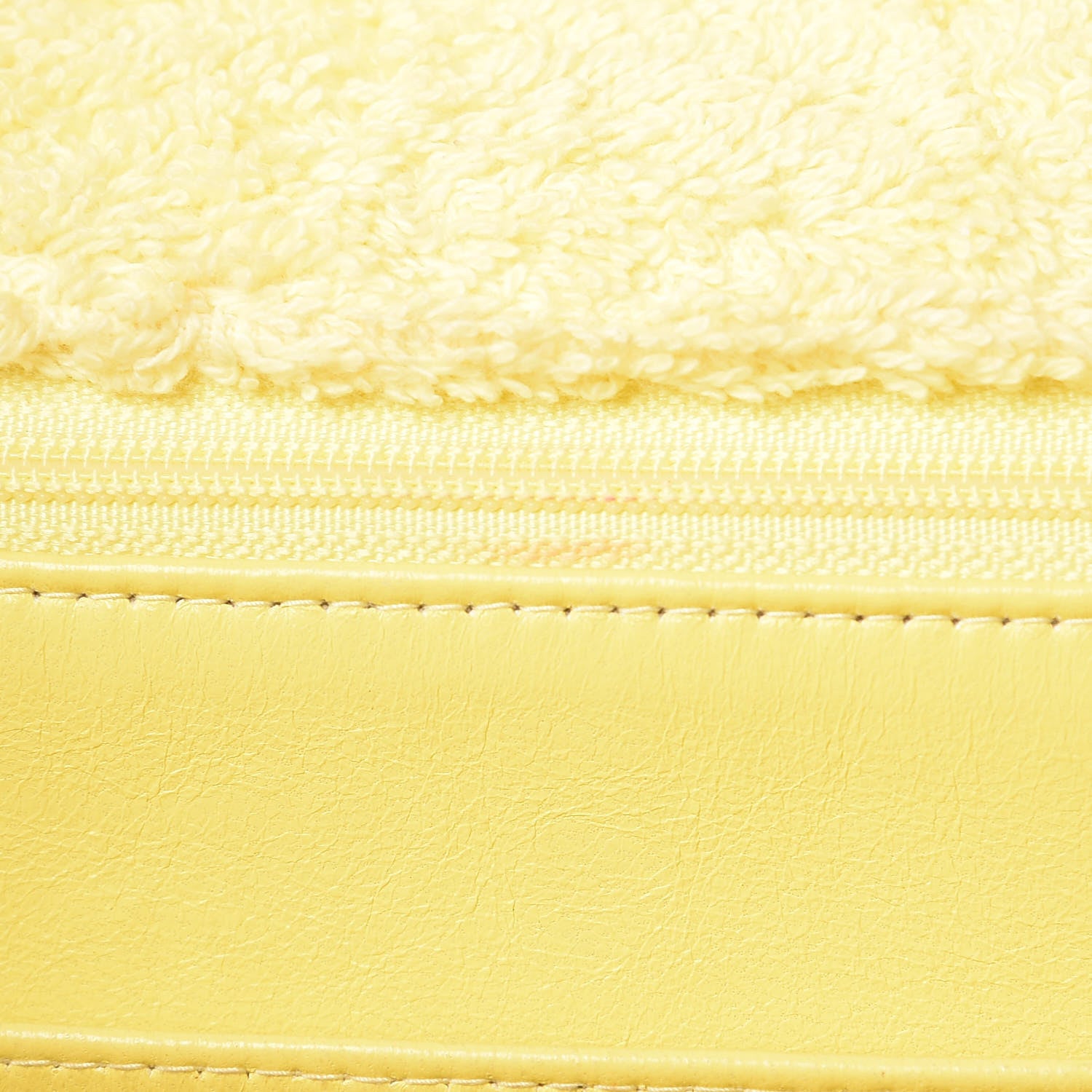 Chanel Terry Cotton Quilted XL Jumbo Single Flap Yellow 9 of 17