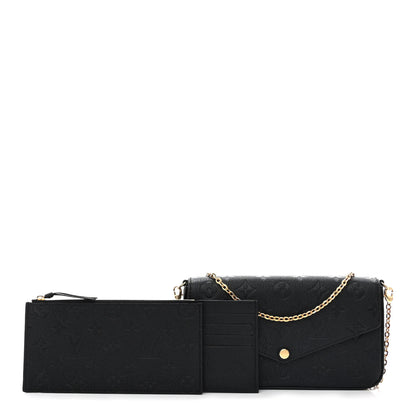 Louis Vuitton Empreinte Pochette Felicie Chain Wallet Black 3 of 14