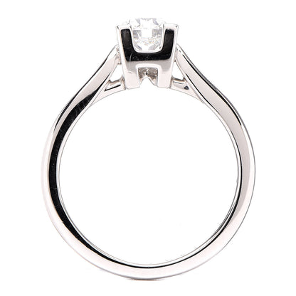 Harry Winston Platinum Diamond .51ct HW Logo Engagement Set Ring 47 4 7 of 8
