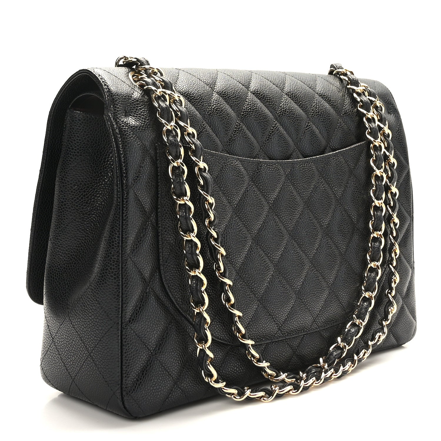 Chanel Caviar Quilted Maxi Double Flap Black 3 of 9